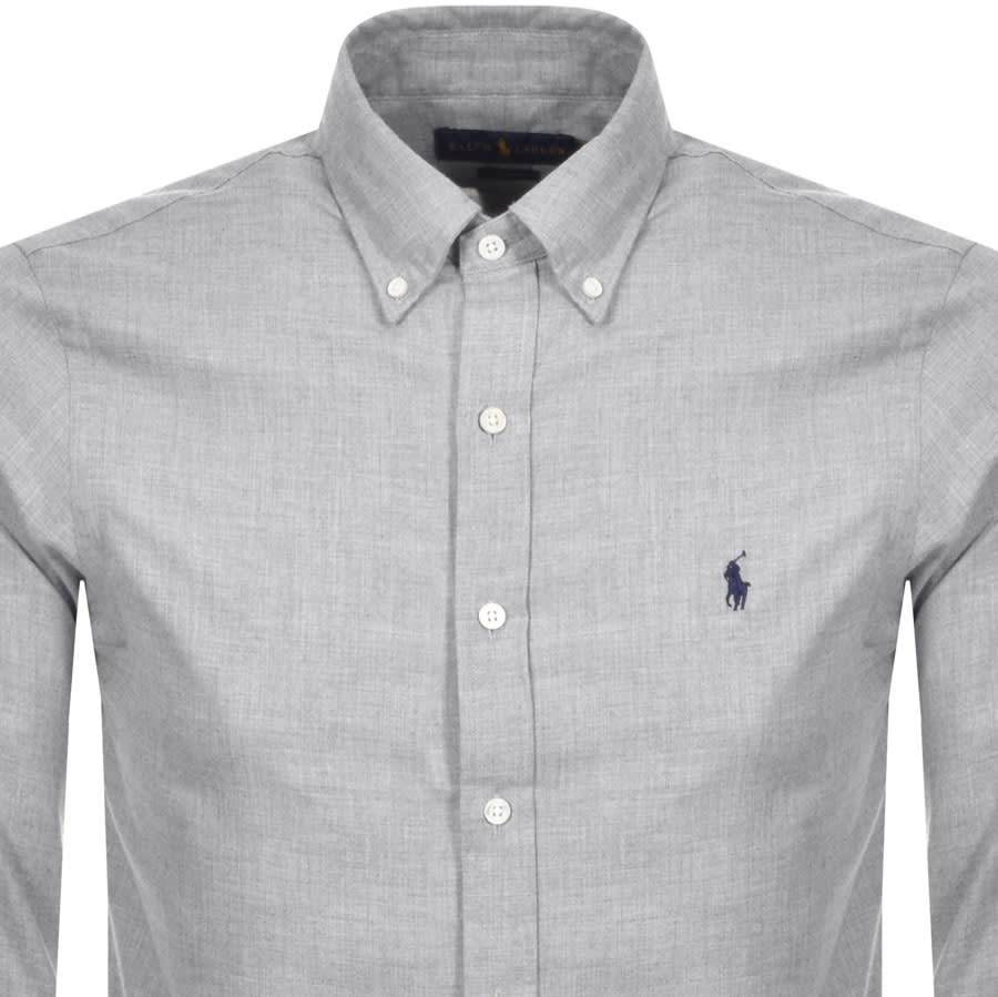 Alternative Image for ProductRalph Lauren Long Sleeved Slim Fit Shirt Grey2